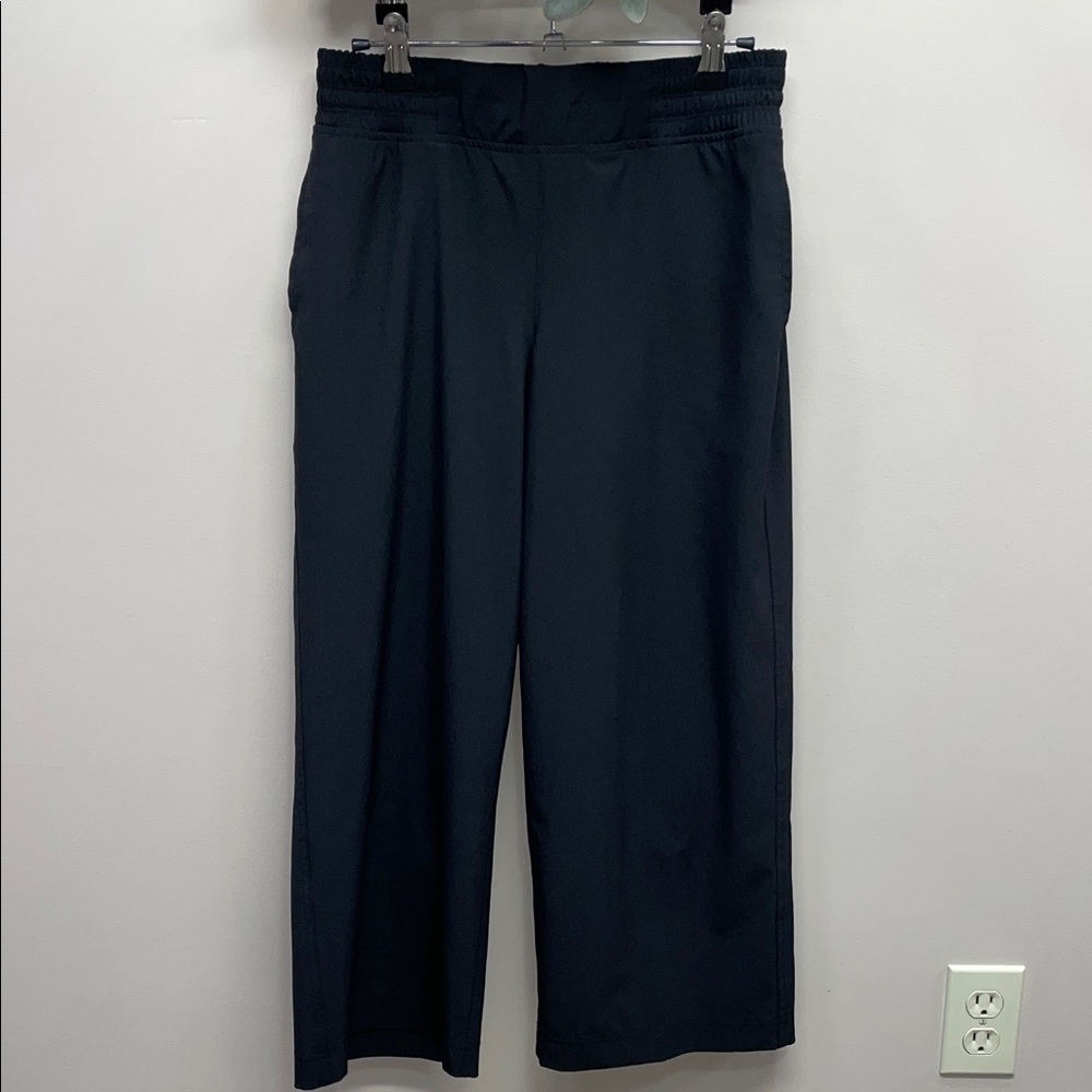Calia by Carrie Underwood Journey Pant Cropped Wide Leg Mid Rise Black XS